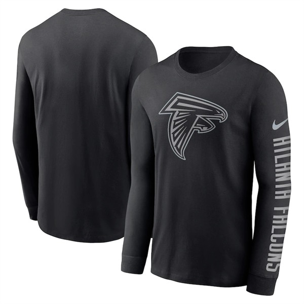 Men's Atlanta Falcons Black Long Sleeve T-Shirt